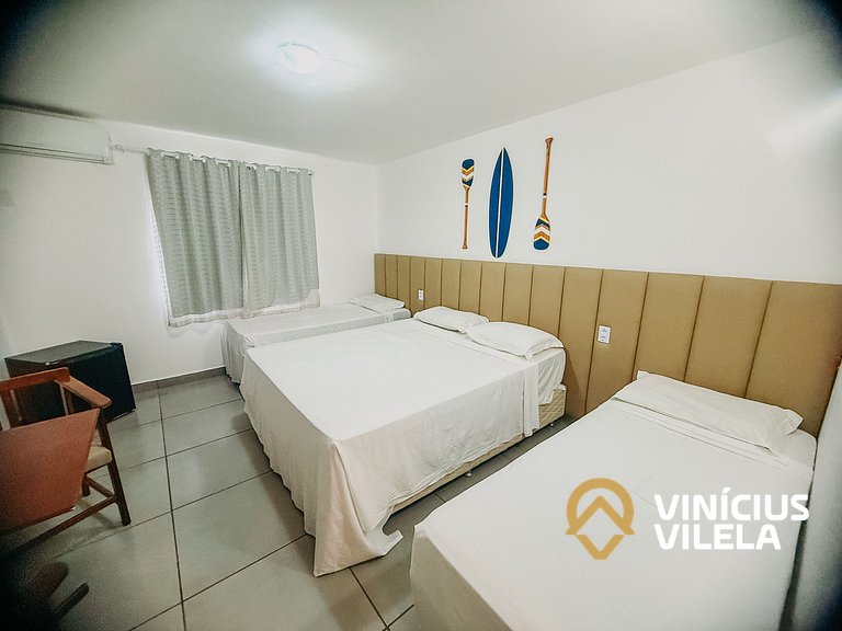 Hotel a 200m da Praia de Taperapuã