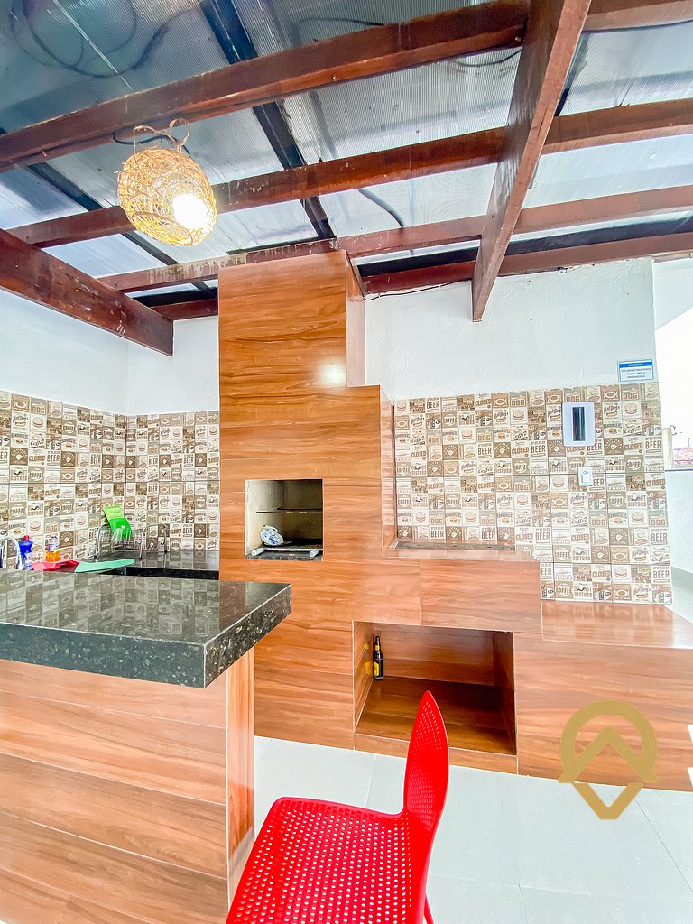 Aptos com 1 quarto, próximo a praia de Taperpuã, com 'àrea d