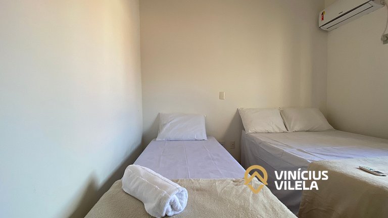 Apê com churrasqueira privativa, Praia de Taperpuã