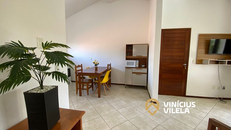 Apê com churrasqueira privativa, Praia de Taperpuã