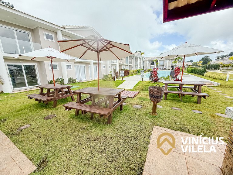 Casa com 3 suítes, sala climatizada, área gourmet privativa,