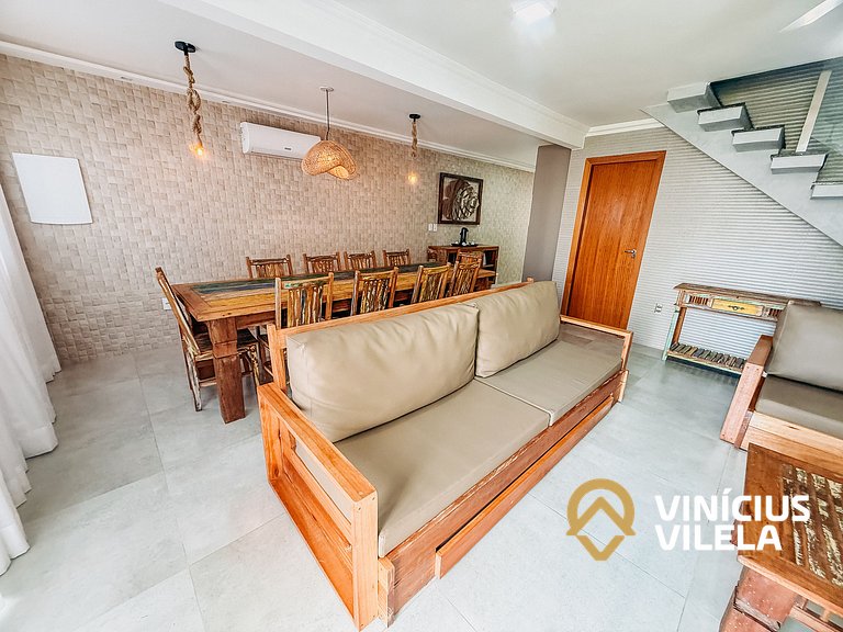 Casa com 3 suítes, sala climatizada, área gourmet privativa,