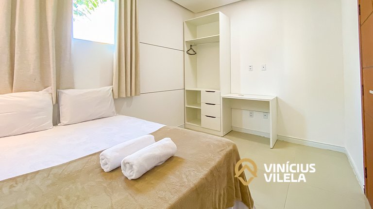 Casa 2 quartos a 80m da Praia de Taperapuã