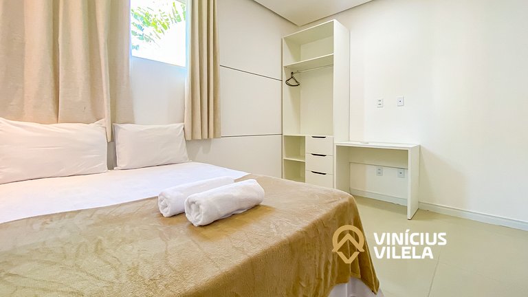 Casa 2 quartos a 80m da Praia de Taperapuã