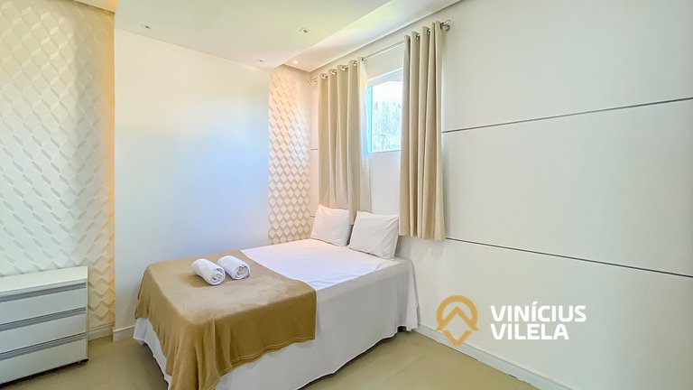 Casa 2 quartos a 80m da Praia de Taperapuã