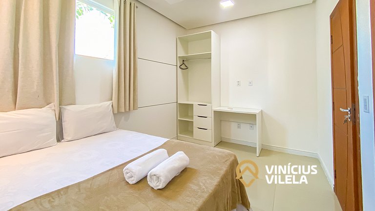 Casa 2 quartos a 80m da Praia de Taperapuã