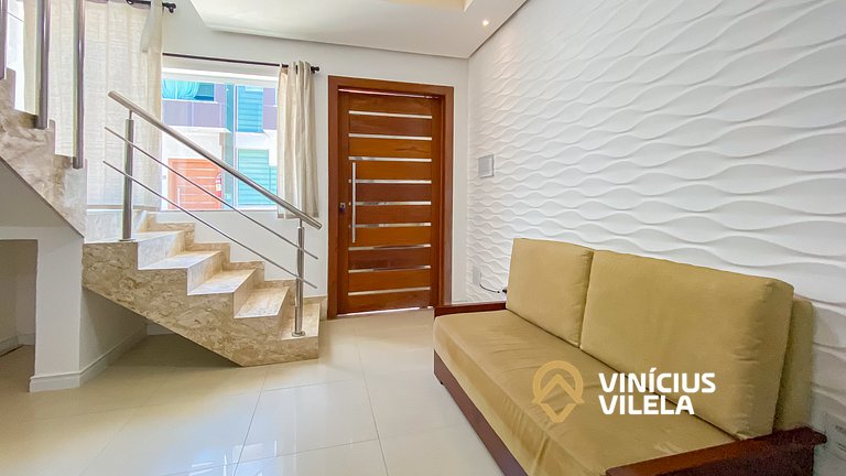 Casa 2 quartos a 80m da Praia de Taperapuã