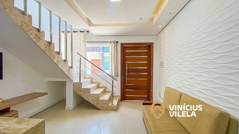 Casa 2 quartos a 80m da Praia de Taperapuã