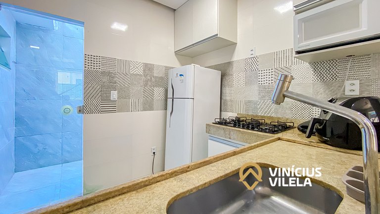 Casa 2 quartos a 80m da Praia de Taperapuã