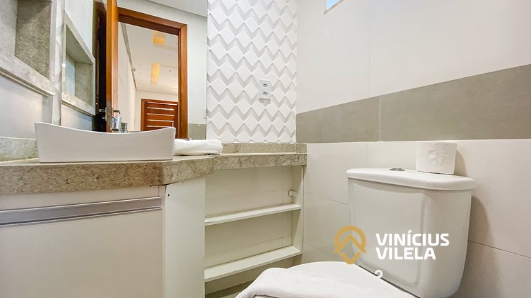 Casa 2 quartos a 80m da Praia de Taperapuã