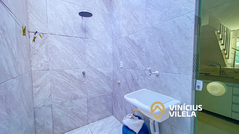 Casa 2 quartos a 80m da Praia de Taperapuã