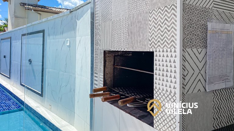 Duplex a 80m da Praia de Taperapuã - Piscina- WIFI