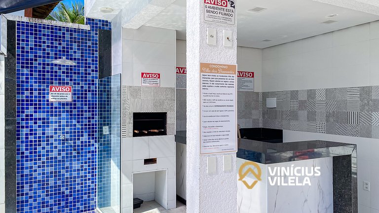 Duplex a 80m da Praia de Taperapuã - Piscina- WIFI