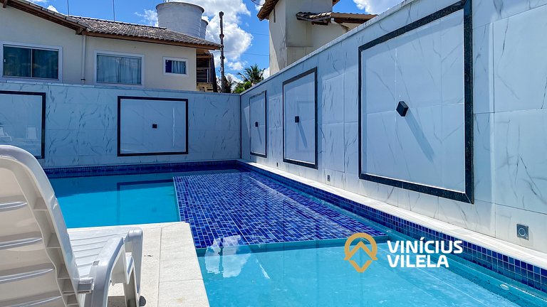 Casa 2 quartos a 80m da Praia de Taperapuã