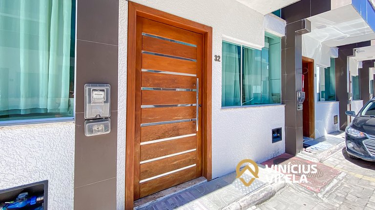 Casa Duplex com 2 quartos com ar condicionado, sala, cozinha