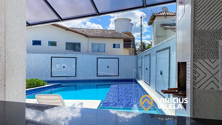 Casa 2 quartos a 80m da Praia de Taperapuã
