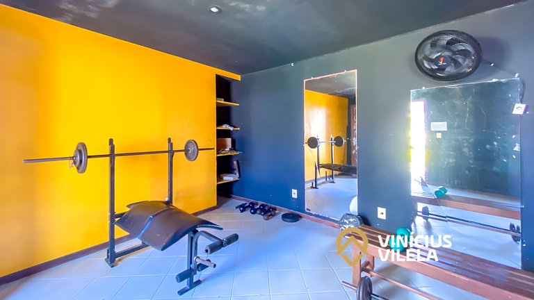 Apê Pavimento superior com 3 quartos (ambos com ar condicion