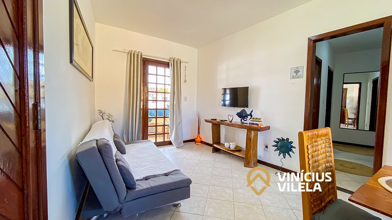 Apê Térreo com 3 quartos (ambos com ar condicionado), intern