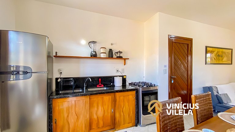 Apê Térreo com 3 quartos (ambos com ar condicionado), intern