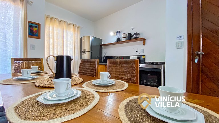 Apê Térreo com 3 quartos (ambos com ar condicionado), intern