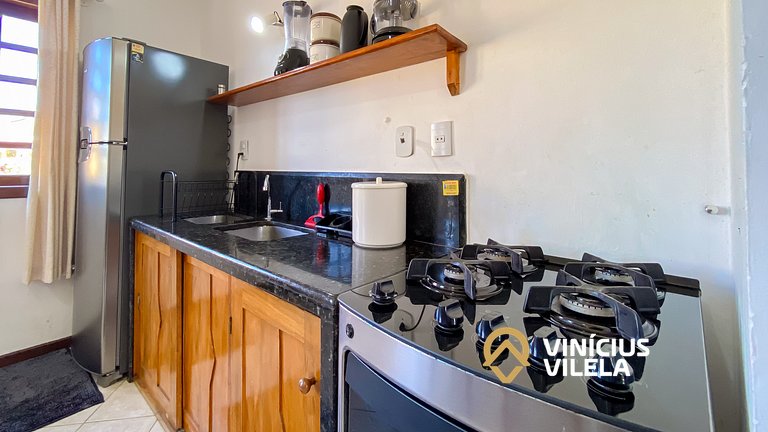 Apê Térreo com 3 quartos (ambos com ar condicionado), intern