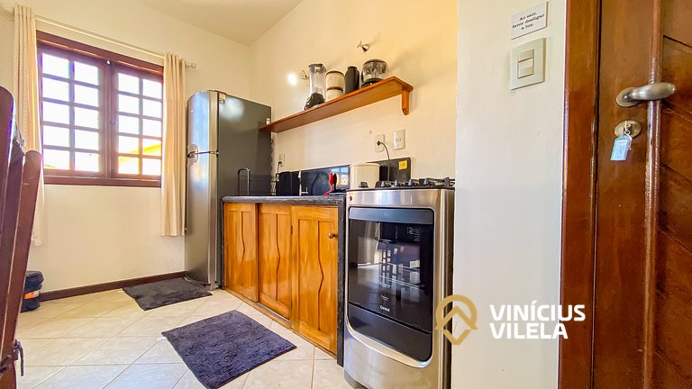 Apê Térreo com 3 quartos (ambos com ar condicionado), intern