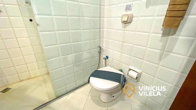 Apê Térreo com 3 quartos (ambos com ar condicionado), intern