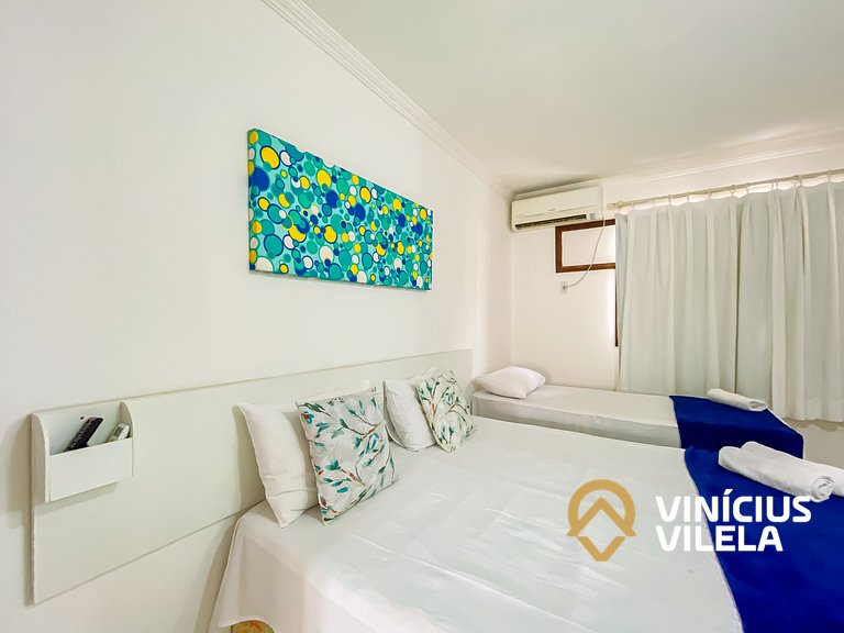 Casa com 3 suítes (todas com ar condicionado), internet 300M