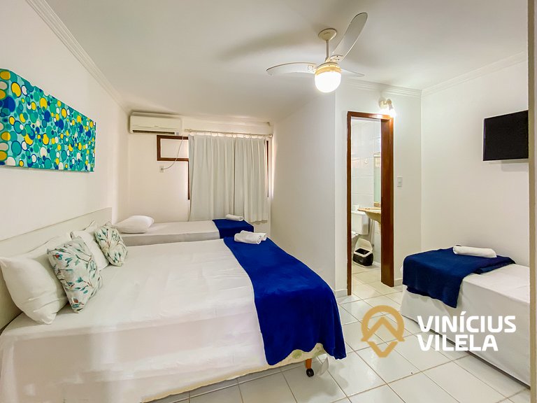 Casa com 3 suítes (todas com ar condicionado), internet 300M