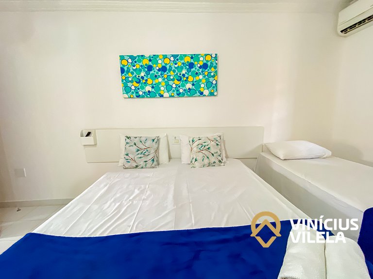 Casa com 3 suítes (todas com ar condicionado), internet 300M