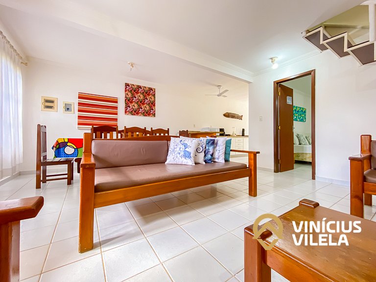 Casa com 3 suítes (todas com ar condicionado), internet 300M