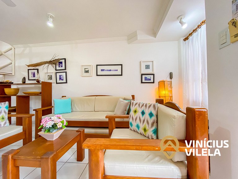 Casa 2 suítes condomínio frente praia C.Vermelha