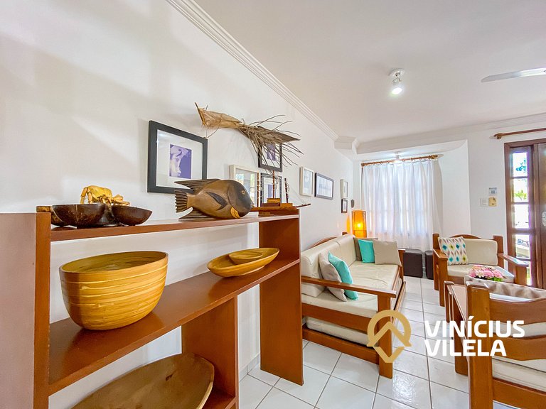 Casa 2 suítes condomínio frente praia C.Vermelha