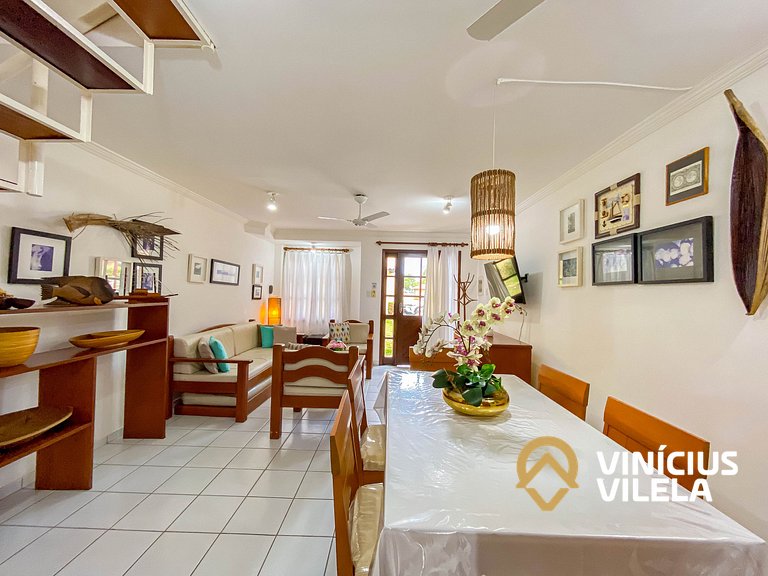 Casa 2 suítes condomínio frente praia C.Vermelha