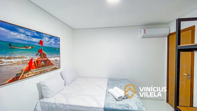 Com 3 suítes, churrasqueira privativa.