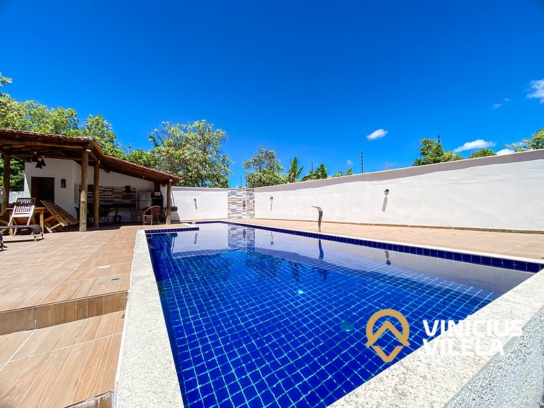 Apê pavimento superior com 3 quartos com ar condicionado, va