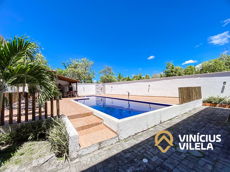 Apê pavimento superior com 3 quartos com ar condicionado, va