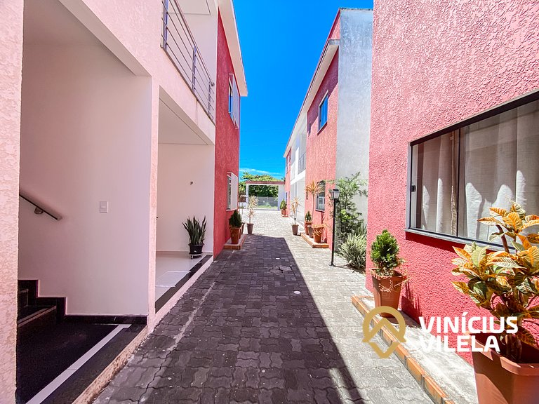 Apê pavimento superior com 3 quartos com ar condicionado, va