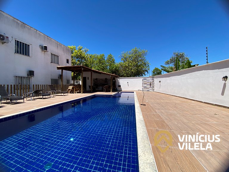 Apê pavimento superior com 3 quartos com ar condicionado, va