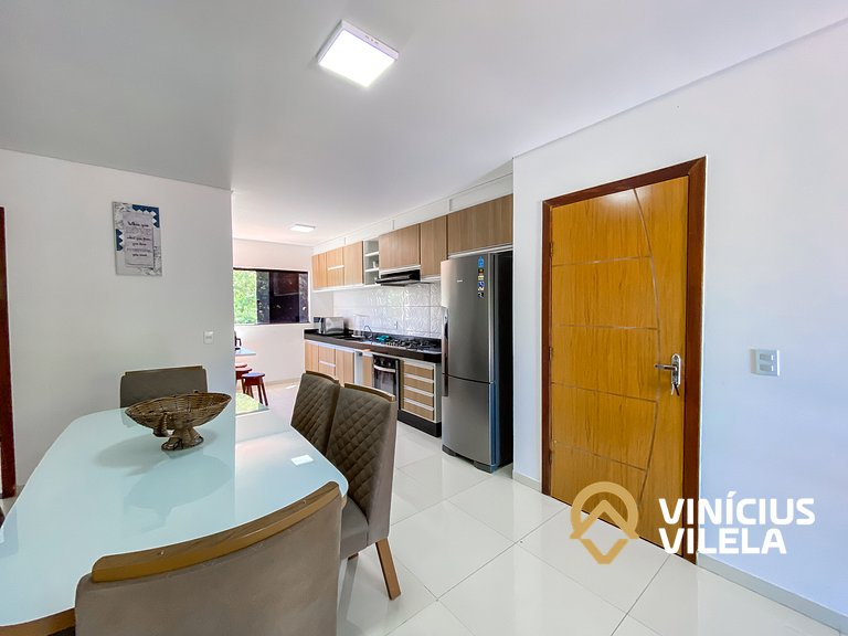 Apto 3 quartos sendo 1 suíte, mobilia de excelente padrão ac