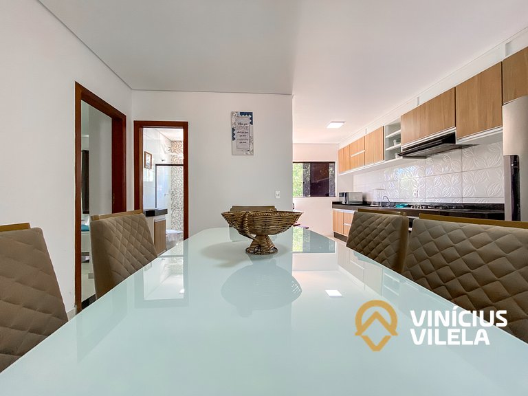 Apto 3 quartos sendo 1 suíte, mobilia de excelente padrão ac