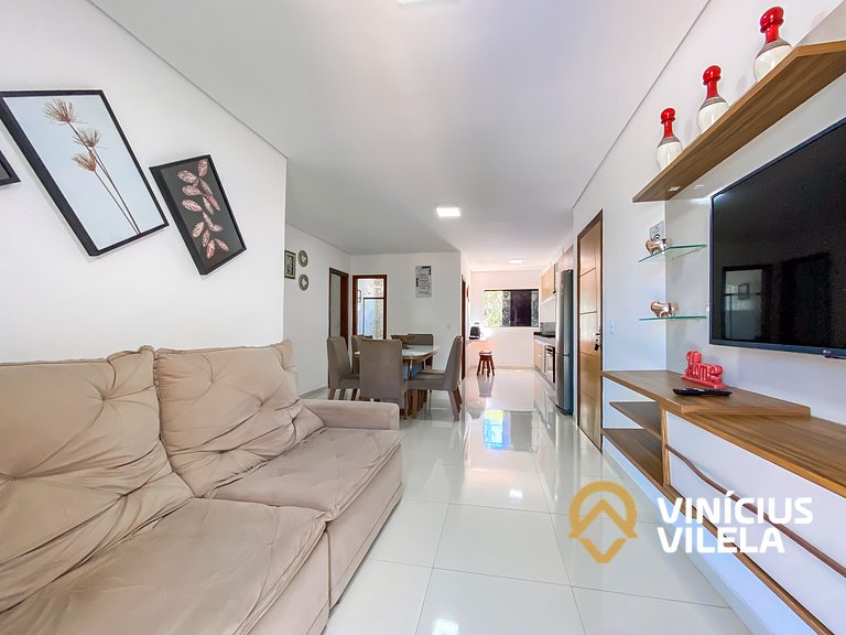 Apto 3 quartos sendo 1 suíte, mobilia de excelente padrão ac