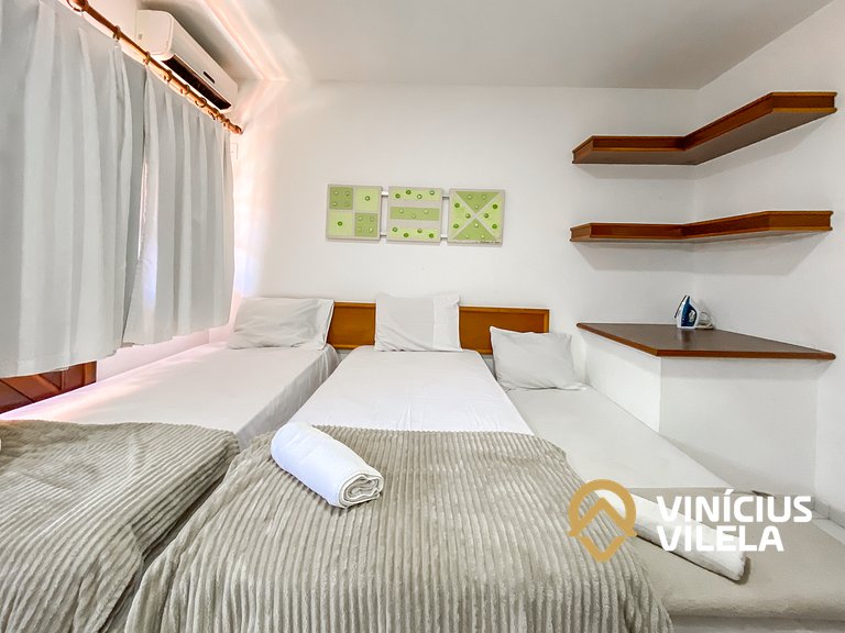 Casa com 2 suítes (todas com ar), churrasqueira e internet p