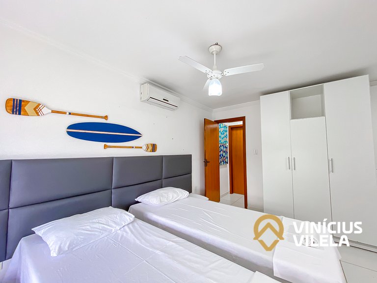 Casa com 3 suítes todas com ar condicionado, Sala climatizad