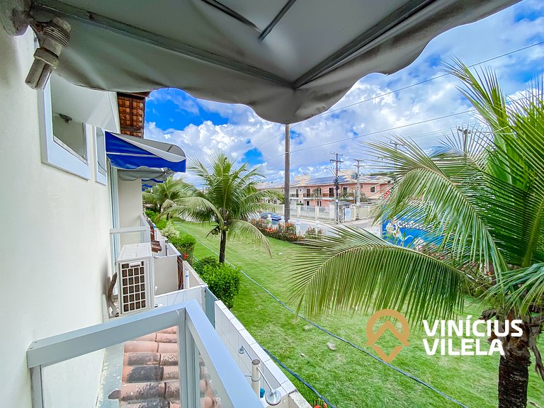 Casa com 3 suítes todas com ar condicionado, churrasqueira p