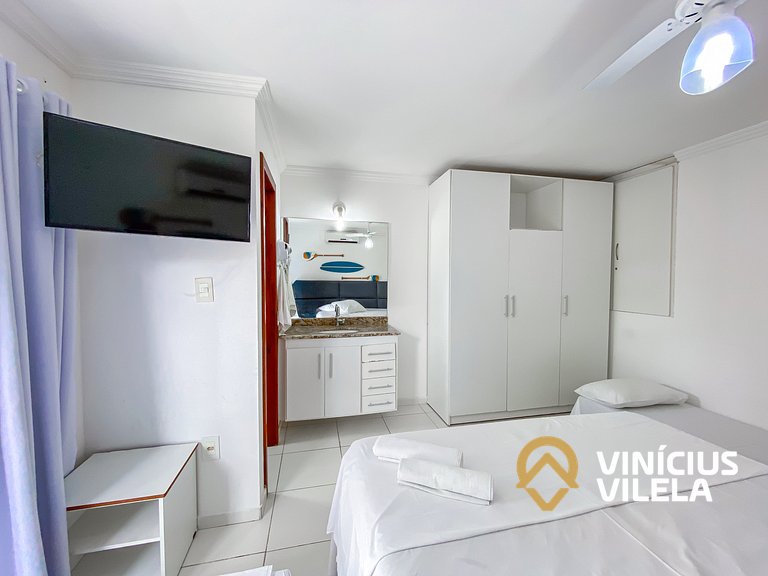 Casa com 3 suítes todas com ar condicionado, Sala climatizad