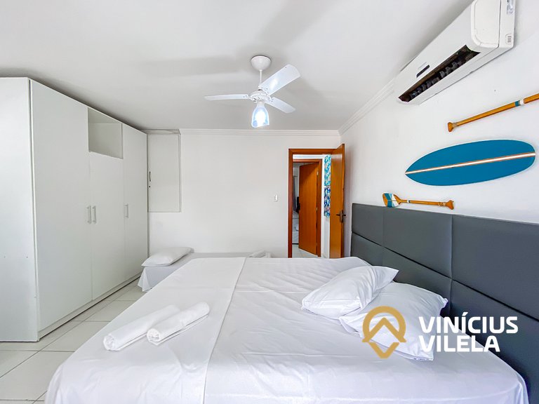 Casa com 3 suítes todas com ar condicionado, Sala climatizad