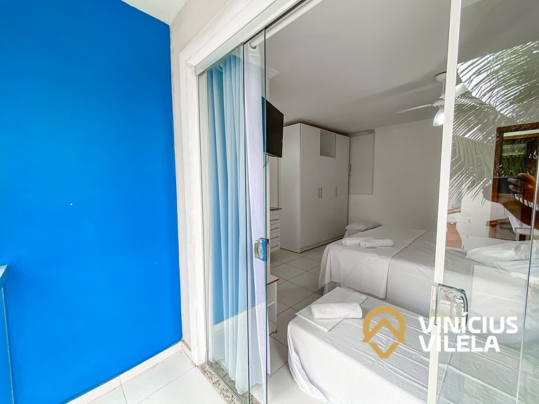 Casa com 3 suítes todas com ar condicionado, Sala climatizad