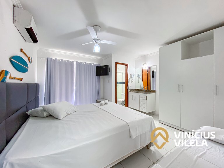 Casa com 3 suítes todas com ar condicionado, Sala climatizad