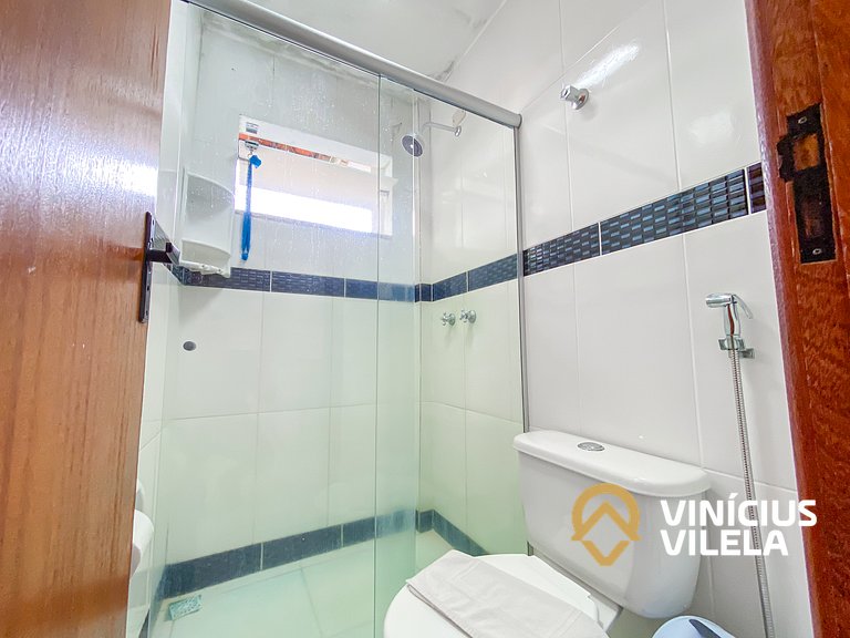 Casa com 3 suítes todas com ar condicionado, Sala climatizad